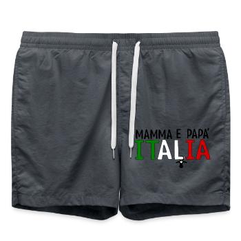 Mamma e papa Italia - Badeshorts - Anthrazit - Vorne - AI Model Male 185 light (185cm)