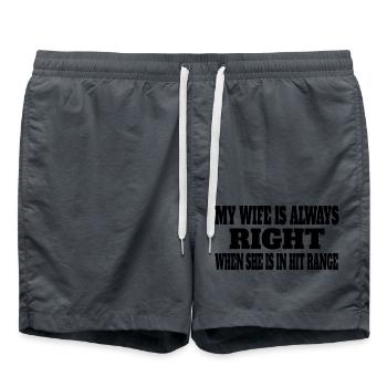 Cadeaux amoureux Saint-Valentin Engagement des partenaires - Short de bain - charbon - Devant - AI Model Male 185 light (185cm)