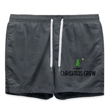 Christmas Crew - Swim Trunks - anthracite - Front - AI Model Male 185 light (185cm)