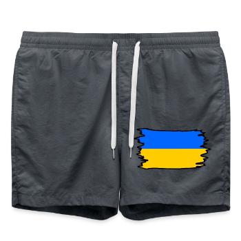Ukraine - Badeshorts - Anthrazit - Vorne - AI Model Male 185 light (185cm)
