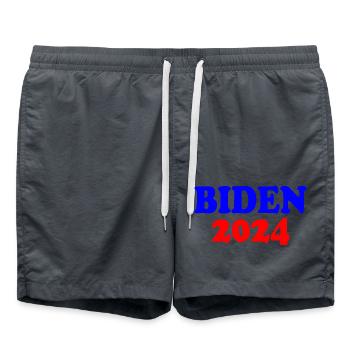 Biden 2024 - Swim Trunks - anthracite - Front - AI Model Male 185 light (185cm)