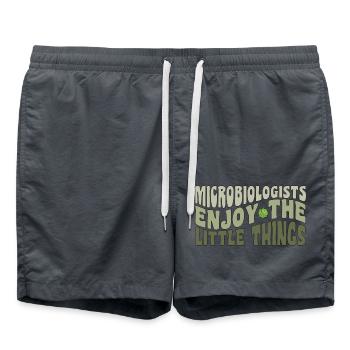 Mikrobiologen mögen die kleinen Dinge lustig - Badeshorts - Anthrazit - Vorne - AI Model Male 185 light (185cm)