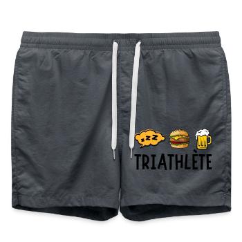 Dormir manger boire une bière TRIATHLÈTE - Short de bain - charbon - Devant - AI Model Male 185 light (185cm)