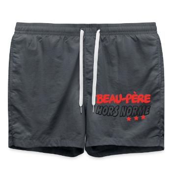 Beau-Père HORS NORME - Short de bain - charbon - Devant - AI Model Male 185 light (185cm)