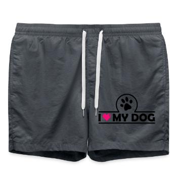 i love my dog - Swim Trunks - anthracite - Front - AI Model Male 185 light (185cm)