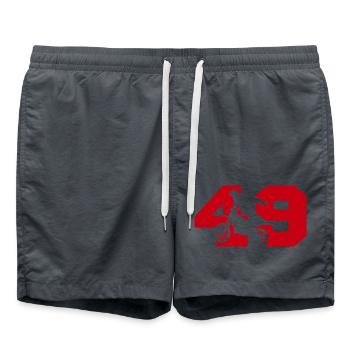 Moto 49 motard - Short de bain - charbon - Devant - AI Model Male 185 light (185cm)