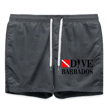 Dive - Barbados - Divers - Diving - West Indies - Swim Trunks - anthracite - Front - AI Model Male 185 light (185cm)