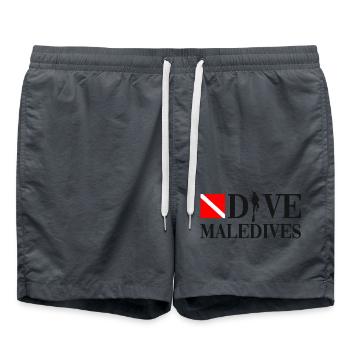 Plongée - Maldives - Plongeur - Plongeur - Plongée sous-marine - Short de bain - charbon - Devant - AI Model Male 185 light (185cm)