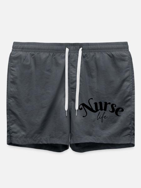 Nurse Life Geschenkidee - Badeshorts - Anthrazit