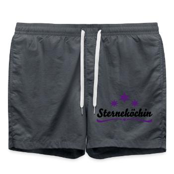 Tablier de cuisine chef étoilé - Short de bain - charbon - Devant - AI Model Male 185 light (185cm)