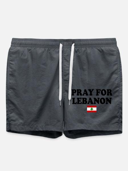 Pray for lebanon - Short de bain - charbon