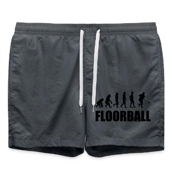 Floorball Ballsport Innebandy Unihockey - Badeshorts - Anthrazit - Vorne - AI Model Male 185 light (185cm)