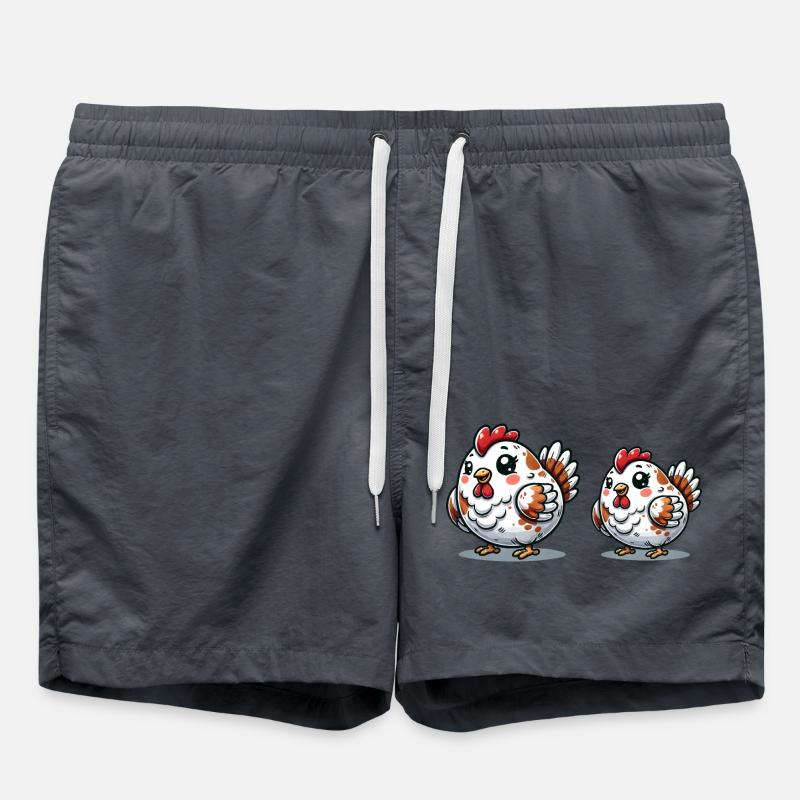 Chickens - Swim Trunks - anthracite