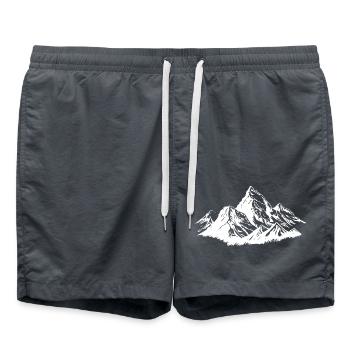 Icône des montagnes - Short de bain - charbon - Devant - AI Model Male 185 light (185cm)