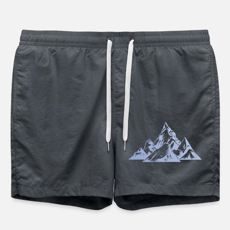 Mountains Peaks - Swim Trunks - anthracite