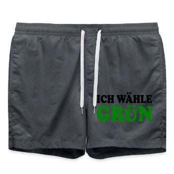 I choose green - Swim Trunks - anthracite - Front - AI Model Male 185 light (185cm)