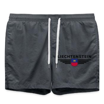 Conception de t-shirt Liechtenstein pour les fans - Short de bain - charbon - Devant - AI Model Male 185 light (185cm)