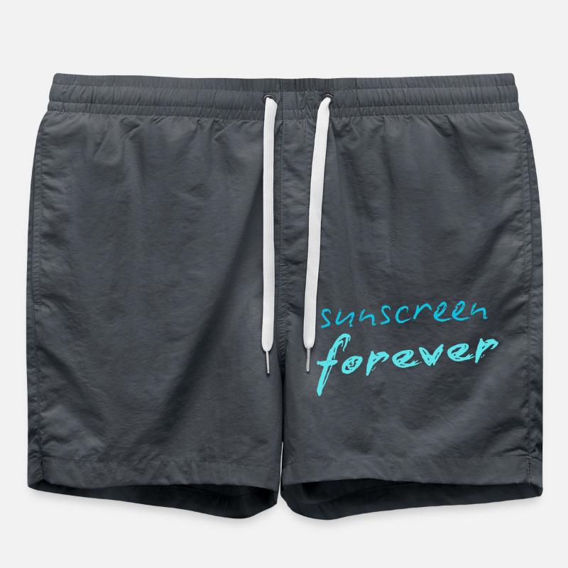 Sunscreen forever - Swim Trunks - anthracite