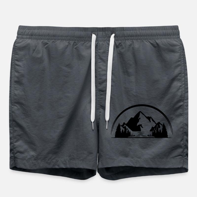 Mountains - Swim Trunks - anthracite