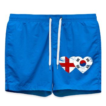 Angleterre Corée du Sud drapeau coeur utilisé - Short de bain - cobalt blue - Devant