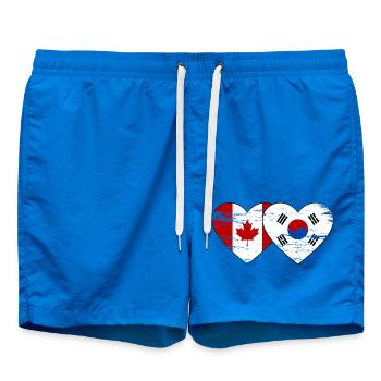 Canada Corée du Sud Drapeau Coeur Utilisé - Short de bain - cobalt blue - Devant
