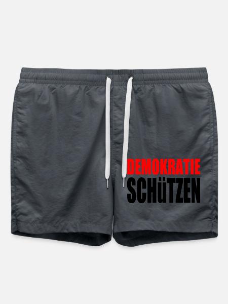 demokratie schützen - Badeshorts - Anthrazit