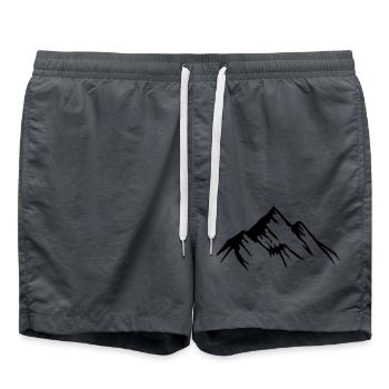 berge - Badeshorts - Anthrazit - Vorne - AI Model Male 185 light (185cm)