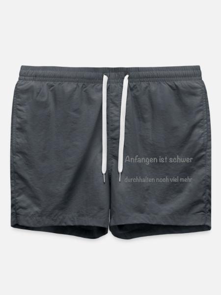 anfangen ist schwer - Badeshorts - Anthrazit
