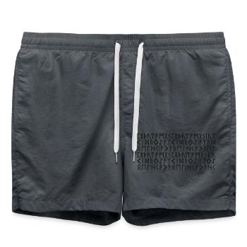 Alphabet Wikinger - Badeshorts - Anthrazit - Vorne - AI Model Male 185 light (185cm)