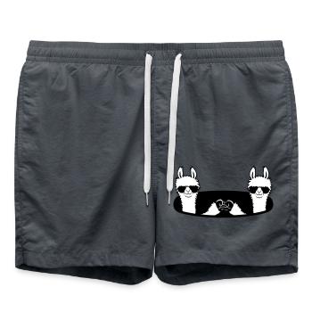 2 Llama Team Friends Lunettes de soleil Fist Pump Hole - Short de bain - charbon - Devant - AI Model Male 185 light (185cm)