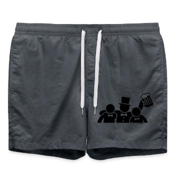 Bachelor Party Group Bachelor Party - Swim Trunks - anthracite - Front - AI Model Male 185 light (185cm)