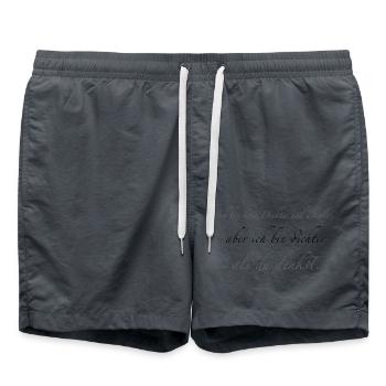 ich bin kein Dichter und Denker - Badeshorts - Anthrazit - Vorne - AI Model Male 185 light (185cm)