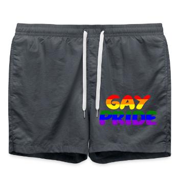 Schwul - Badeshorts - Anthrazit - Vorne - AI Model Male 185 light (185cm)