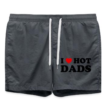J’aime les papas chauds - J’aime les papas chauds - Papa - Short de bain - charbon - Devant - AI Model Male 185 light (185cm)