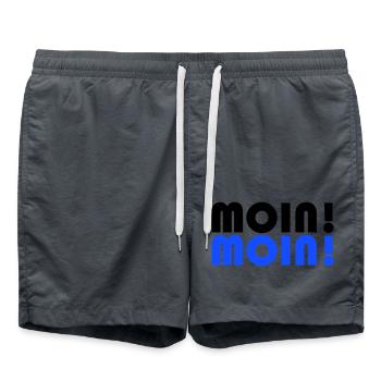 Moin Spruch - Badeshorts - Anthrazit - Vorne - AI Model Male 185 light (185cm)