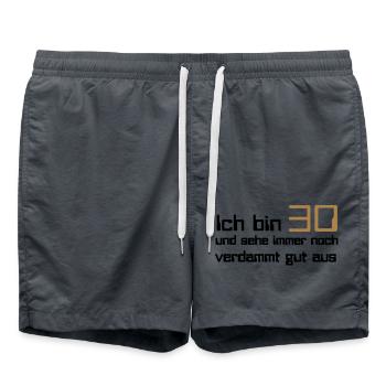 30 - Swim Trunks - anthracite - Front - AI Model Male 185 light (185cm)