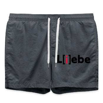 Love L (i) ebe L [i] ebe Love | Cadeau de la Saint-Valentin - Short de bain - charbon - Devant - AI Model Male 185 light (185cm)