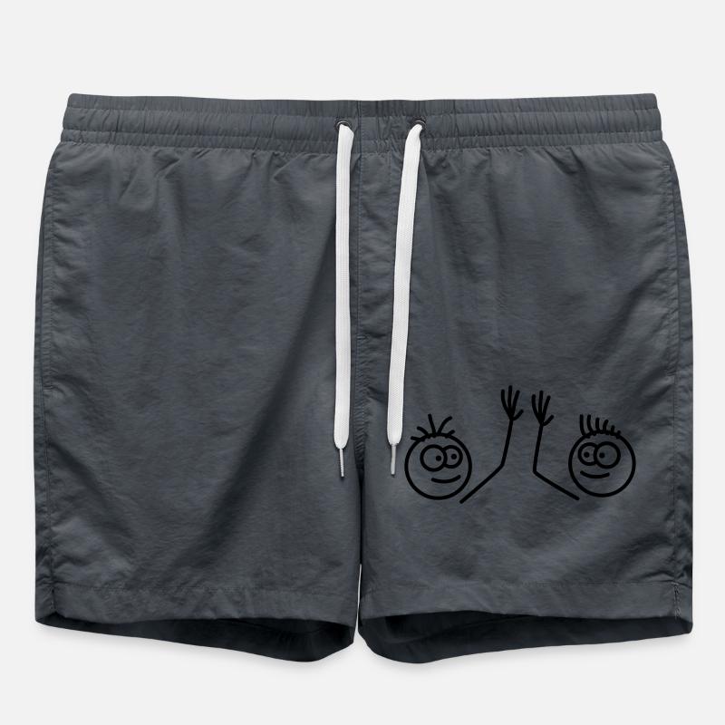 Bros - Badeshorts - Anthrazit