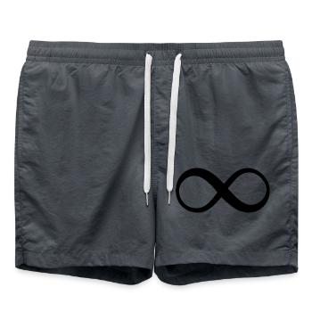 Unendlichkeits Symbol Endless Infinity Zeichen - Badeshorts - Anthrazit - Vorne - AI Model Male 185 light (185cm)