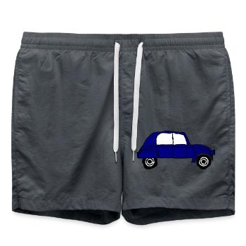 2 CV. VOITURE. RALLYE. FÊTE DES PERES. - Short de bain - charbon - Devant - AI Model Male 185 light (185cm)