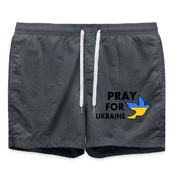 Pray for ukraine - Badeshorts - Anthrazit - Vorne - AI Model Male 185 light (185cm)
