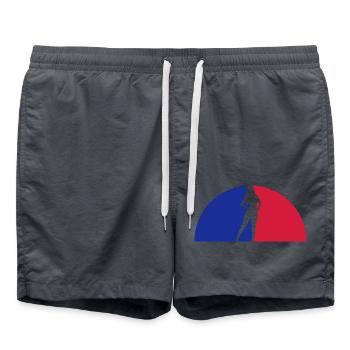 Coucher de soleil Mme Sexy - Short de bain - charbon - Devant - AI Model Male 185 light (185cm)