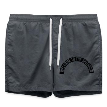 Semicircle Shitshow lettering - Swim Trunks - anthracite - Front - AI Model Male 185 light (185cm)