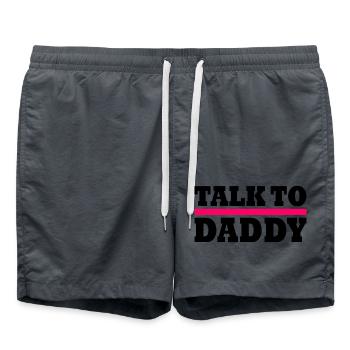Talk to daddy - Short de bain - charbon - Devant - AI Model Male 185 light (185cm)