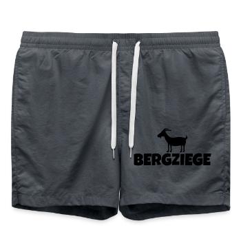 Bergziege Lustig Wandern Erzgebirge - Badeshorts - Anthrazit - Vorne - AI Model Male 185 light (185cm)