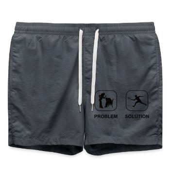 Squash Squash Game Racquetball Player Racquetball - Swim Trunks - anthracite - Front - AI Model Male 185 light (185cm)