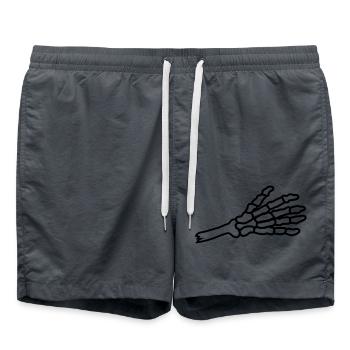 Salutation du squelette de la main coupée - Short de bain - charbon - Devant - AI Model Male 185 light (185cm)