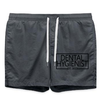 Hygiéniste dentaire Est. 2023 Cadeau de dentiste diplômé - Short de bain - charbon - Devant - AI Model Male 185 light (185cm)