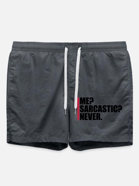 me sarcastic never quote - Swim Trunks - anthracite
