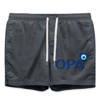 Opa mit Nazar Luftballon - Badeshorts - Anthrazit - Vorne - AI Model Male 185 light (185cm)